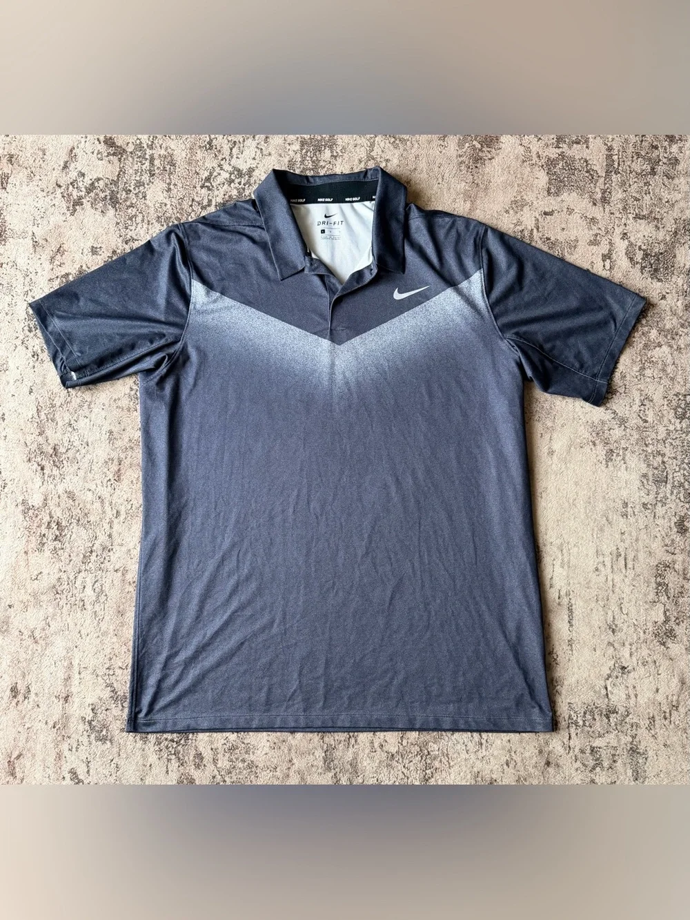 Nike Golf Men's Gray Gradient Dri-FIT Polo